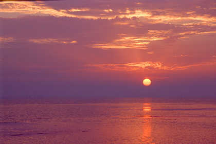 Sonnenuntergang überm Meer - Foto, Druck, Poster, Leinwand