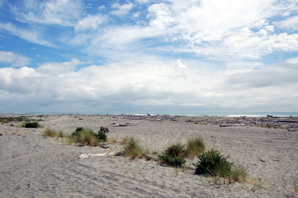 Strand und Wolken - Foto, Druck, Poster, Leinwand