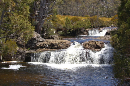 Wasserstufen - Foto, Druck, Poster, Leinwand