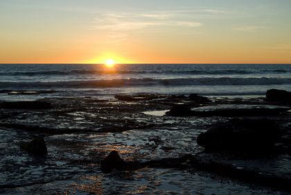 Sonnenuntergang überm Meer - Foto, Druck, Poster, Leinwand