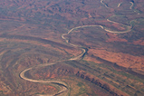 Foto ausgetrockneter Flusslauf